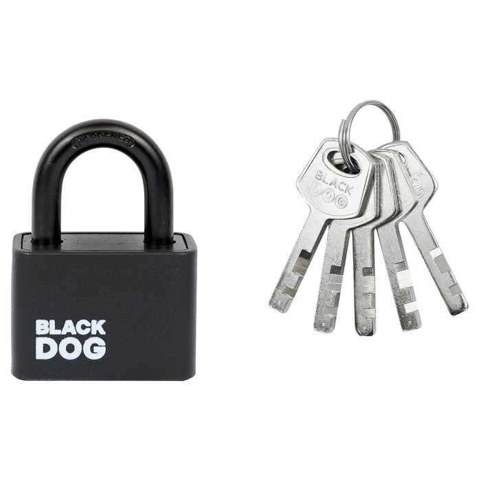 ocelový visací zámek RV.BLACKDOG.40